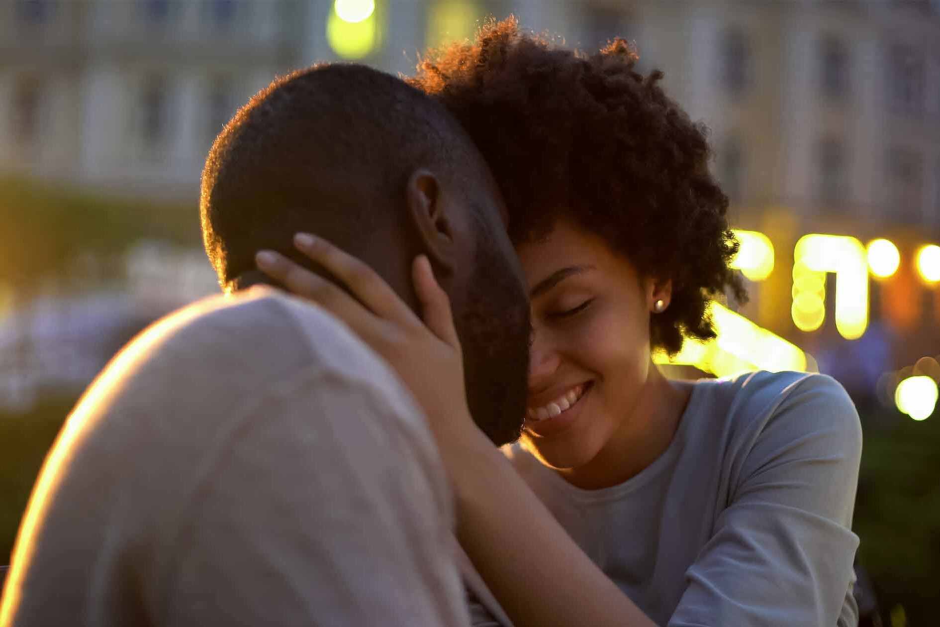 Couple Cuddling in the Park - Date a Doctor