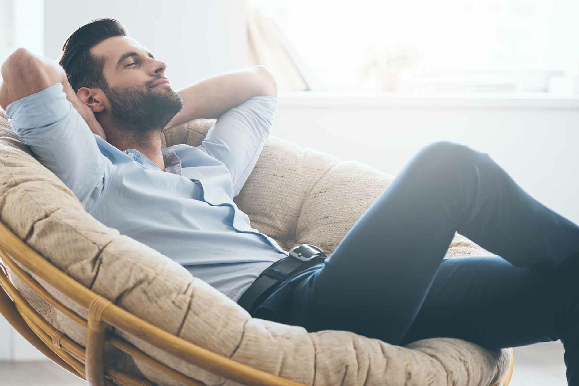 Man Relaxes in Chair - How to Handle Rejection